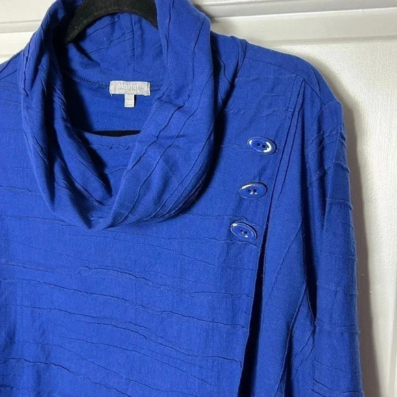 HABITAT. Linen blend,Faux wrap top,tunic,Pullover,cowl neck,loose,PTP 22”   NWT - Picture 9 of 15